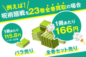 漫画は全巻セットで買取してもらったほうが1冊あたりの買取金額が高くなる傾向がある