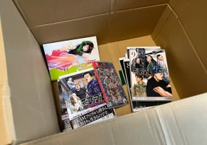 商品を梱包したダンボール