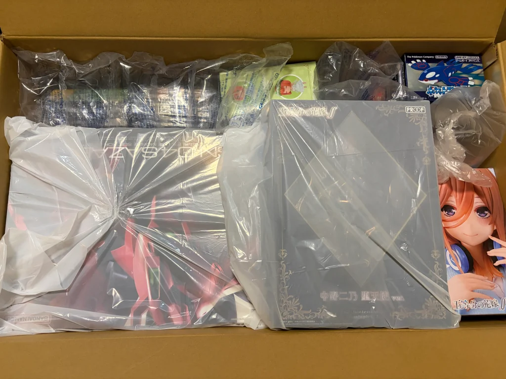 フィギュアを梱包して店頭買取を利用した